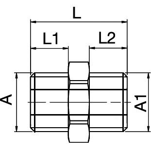 Mamelon double mâle BSPT