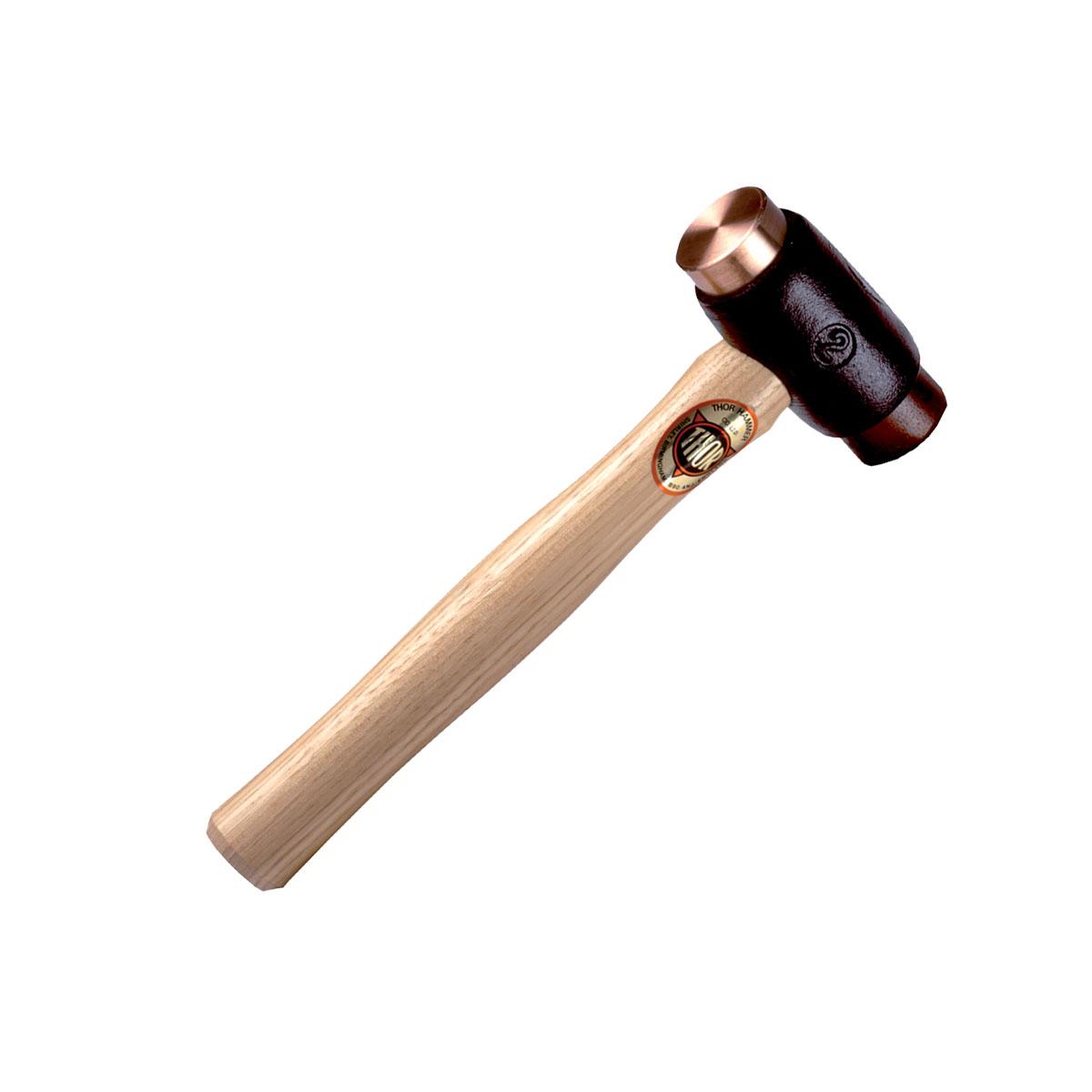 Maillet cuivre / cuir brut manche bois