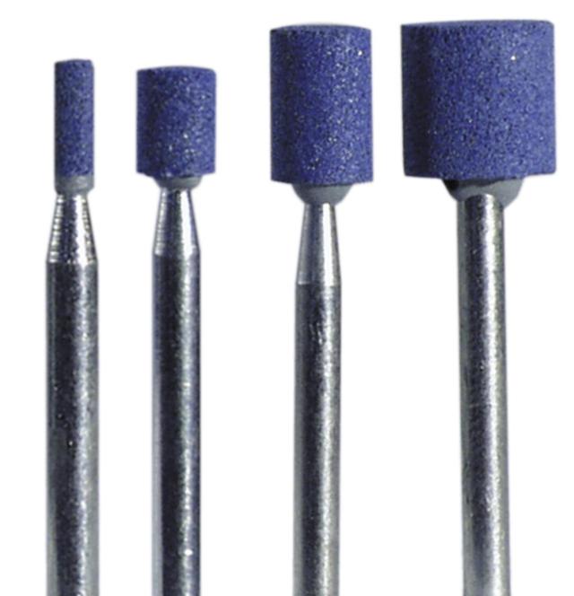 Meules à aiguiser en pierre bleue, tige Ø 3 x 40 mm - Cylindrique