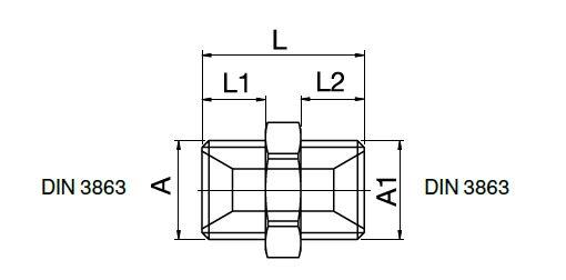 Raccord adaptateur, filetage mâle BSPP
