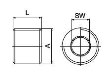 Bouchon laiton cylindrique