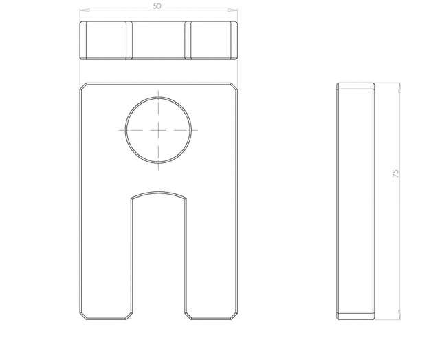Bride fourchette pour attelage mécanique