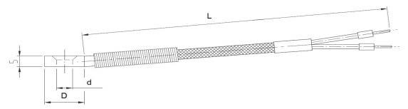 Sonde thermocouple à oeillet