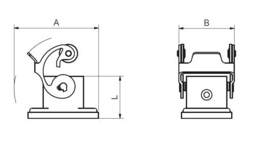 Embase basse pour insert 3 et 4 pôles