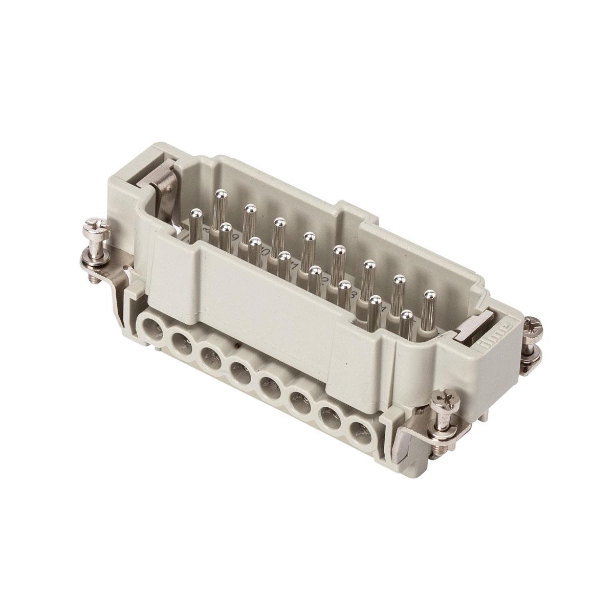 Insert mâle 16A 500V, 6 ou 10 ou 16 ou 24 broches
