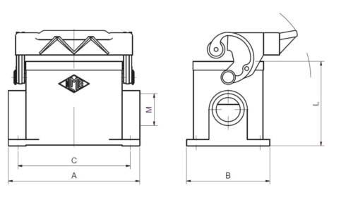 Embase haute 1 levier 16A 500V