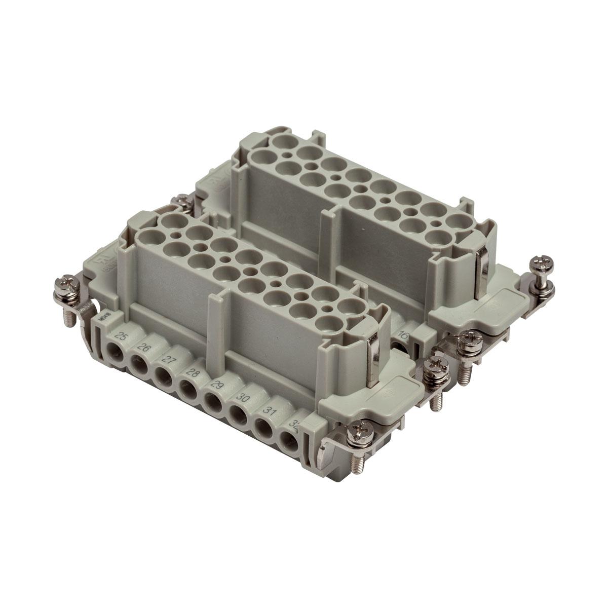  Insert femelle 16A 500V 6, 10, 16 et 24 broches