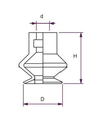 Ventouse 1,5 soufflets Ø20 à Ø40, compatible CONVUM