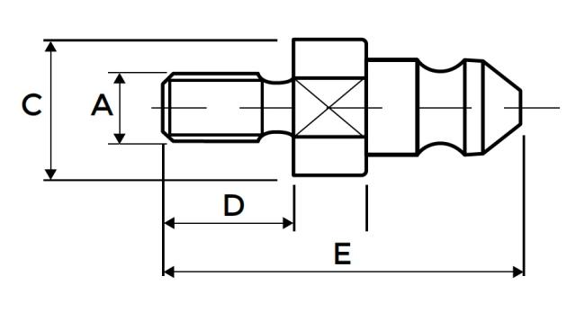 Attelage d'éjection mâle
