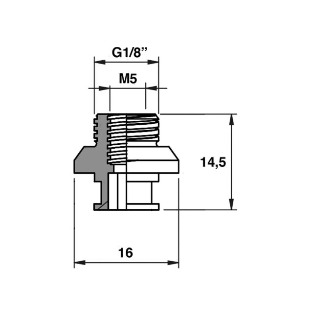 Raccord pour ventouses de ø20-50mm