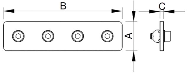 Connecteur de liaison profilés - droit