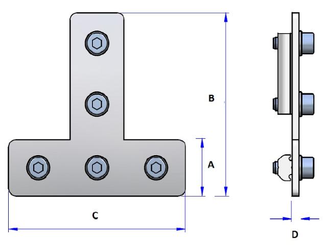 Connecteur de liaison profilés - Type T