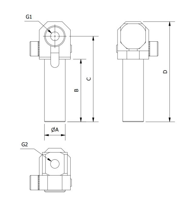 Bras coudé pour ventouses