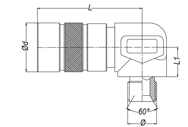 Raccord BBI 90° fileté