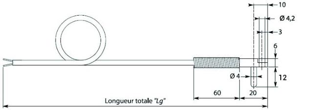 Thermocouple - capteur pour trou