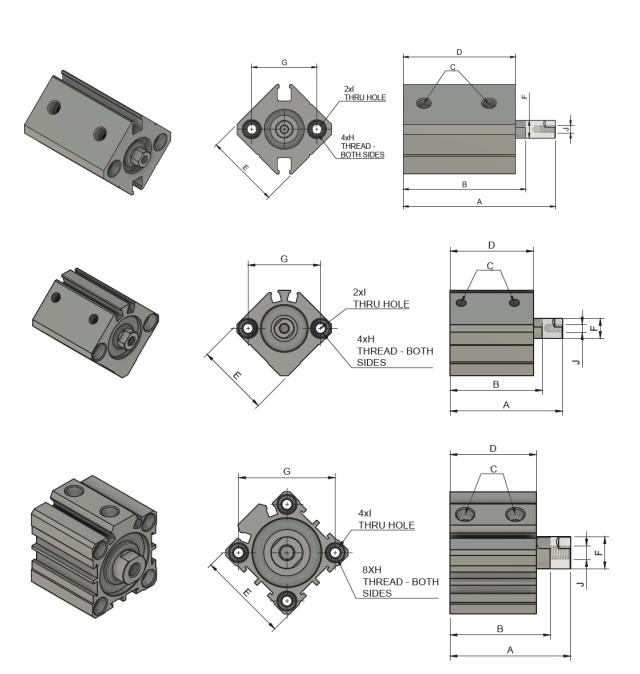 Vérin compact